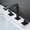 GobekUsa Brushed Gold Basin Faucet: Antique 3-Hole Waterfall Bathroom Faucet, Hot and Cold Water