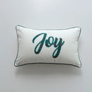 GobekUsa Christmas Cartoon Letter Embroidered Pillow Cover Festive Sofa Cushion