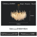 GobekUsa Gold Chandelier Glass Pendant Lamp for Home Decor - Modern Luxury Lighting