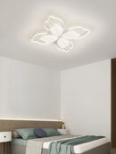 GobekUsa LED Flower Chandelier White Ceiling Lamp for Bedroom Living Room Decor