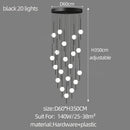 GobekUsa Creative LED Chandeliers: Luxurious Design for Living Rooms, Large Lighting Fixtures for Staircases