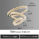 GobekUsa Golden Crystal Ring Chandelier: Luxury Gloss Ceiling Lighting for Modern Living Room