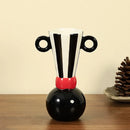 GobekUsa Geometric Stripes Ceramic Vase Black & White Home Decor
