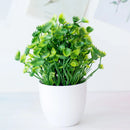 GobekUsa Artificial Mini Plant Bonsai Greening Potted Desktop Simulation Green Plant
