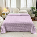 GobekUsa Diamond Jacquard Coral Fleece Blanket for All Seasons