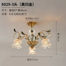 GobekUsa Glass Flower Chandelier: Elegant Retro High-End Lobby Main Light for Home, Restaurant