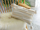 GobekUsa Geometric Embroidery Cushion Cover with Tassel, Home Decor Pillowcase, Various Sizes