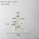 GobekUsa Glass Chandelier with Metal Frame for Parlor, Dining Room, and Bedroom Lighting