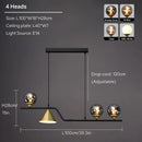 GobekUsa Linear Hanging Lamp Minimalist Chandelier Modern Nordic Dining Table Lantern