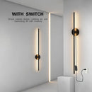 GobekUsa 360° Rotation LED Wall Lights for Sofa Background, Black Wall Sconce Fixtures