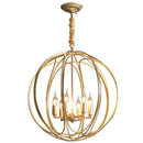 GobekUsa Gold Crystal Chandelier Ring Ball Ceiling Light