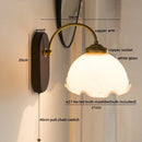 GobekUsa Glass Copper LED Wall Lights - Nordic Modern Bedroom Bathroom Living Room Lamp