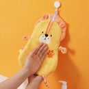 GobekUsa Cartoon Animal Bathing Hand Towel for Kids - Soft, Absorbent Coral Velvet