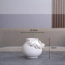 GobekUsa Geometric Chain Porcelain Vase - Stylish Room Decor & Flower Vase