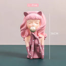 GobekUsa Bubble Gum Girl Flower Vase - Stylish Resin Plant Pot for Home Decor