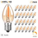 GobekUsa Gold Tint Glass LED Filament Candelabra Bulb Dimmable 2200K 0.5W 110V 220V