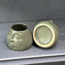 GobekUsa Abstract Face Ceramic Flowerpot Vase Ashtray Plant Home Decor Accessories