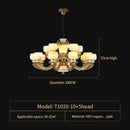 GobekUsa Chinese Jade Chandelier: Elegant All-Copper Lighting for Living Room, Bedroom, Dining Hall