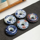 GobekUsa Blue White Porcelain Teacup Tray Set, Chinese Retro Home Decor Accessory