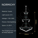Modern Crystal Staircase Chandelier in Gold or Black