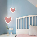 GobekUsa Heart Blossom Butterfly LED Chandelier for Children's Room