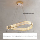 GobekUsa Irregular Steel & K9 Crystal LED Pendant Chandelier for Foyer, Dimmable Lighting