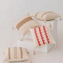 GobekUsa Boho Geometric Tassel Cushion Cover Cotton Linen Crochet Pillowcase