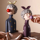 GobekUsa Bubble Gum Girl Statue: Modern Room Decor & Birthday Gift