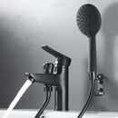 GobekUsa Black Brass Single Handle Bathroom Basin Faucet with Shower Head, Hot and Cold Mixer Tap