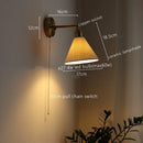 GobekUsa Ceramic Copper LED Wall Lamp for Bedroom Bedside Mirror Light
