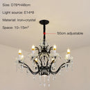 GobekUsa Crystal Candle Chandelier Lighting: Farmhouse Dining Kitchen Pendant Lamp