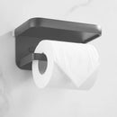 GobekUsa Aluminum Black Tissue Holder with Phone Shelf - Toilet Paper Rack