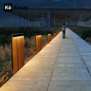 GobekUsa LED Wood Grain Lawn Light - Waterproof Stainless Steel Street Lamp