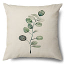 GobekUsa Green Leaves Decorative Pillow Case - Simple Style Cotton Linen Sofa Cushion Cover
