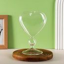 GobekUsa Heart Shaped Glass Mug Set for Couples - Cocktail, Tea, Coffee, Beer Glassware Drinkware