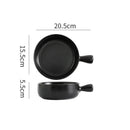 GobekUsa Ceramic Single Handle Salad Bowl, Microwave Safe for Breakfast, Dessert, Soup
