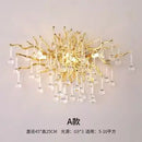 GobekUsa Golden Chandelier Modern Luxury LED Glossy Ceiling Lamp