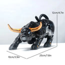 GobekUsa Gold Wall Street Bull Statue: Office Decor, Living Room Ornament, Desk Decoration