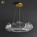 GobekUsa Lotus Leaf Acrylic LED Chandelier Pendant Light for Dining Room, Bedroom, Living Room