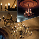 GobekUsa Frosted LED Candle Bulbs 1.5W Dimmable E12 E14 Base Warm White 2700K - Chandelier Decor Bulb