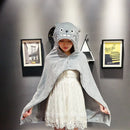 GobekUsa Cozy Cartoon Hooded Cape Blanket for Winter Nap, Office, and Home Office Warmth