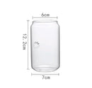 GobekUsa Can-Shaped Aesthetic Drinking Glasses Set with Lid and Straw