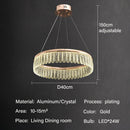 GobekUsa Crystal Chandelier Luxury LED Lighting for Living Dining Kitchen Bedroom