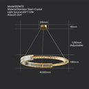 GobekUsa Crystal Gold Ring LED Chandelier for Minimalist Luxury Home Decor