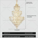 GobekUsa Crystal Chandelier | Modern Luxury Duplex Building Chandelier for Villa and Hotel