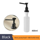 GobekUsa 400ML Black Kitchen Liquid Soap Dispenser - Sink Replacement Bottle