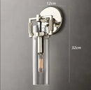 GobekUsa Glass Wall Lamp Industrial Style Retro Sconce for Bedroom Study Loft Dining Room