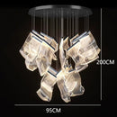 GobekUsa Crystal Chandelier Stair Pendant Lamp Living Room Lighting