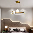 GobekUsa Gold Nordic Ring LED Ceiling Chandelier for Dining Room Pendant Lighting
