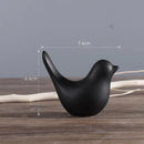 GobekUsa Bird Figurine Set Nordic Ceramic Black White Table Sculptural Ornament